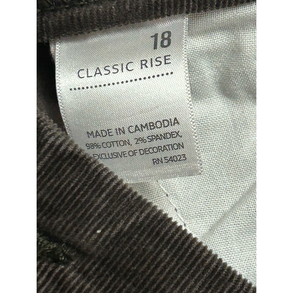 Old Navy Brown Corduroy Woman's Pants Stretch, Sz 18 NWT (MSRP $29)‎ - Picture 6 of 6